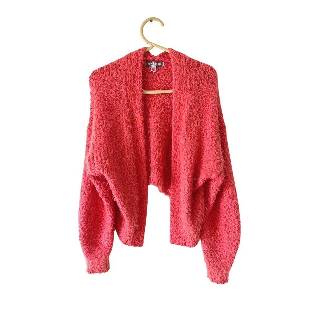 Urban Outfitters Pink Open Cropped Cardigan Sweater XS Girlhood Balletcore